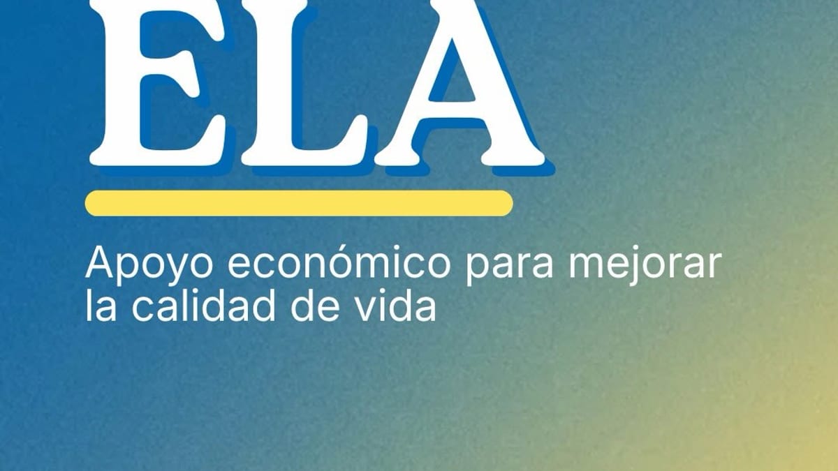 Cartel informativo sobre ayudas económicas para personas con ELA del Gobierno del Principado de Asturias