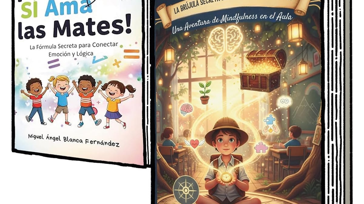 Cartel de la presentación de los libros 'Mi Hijo sí Ama las Mates' y 'La Brújula Secreta' de Miguel Ángel Blanca en Valdemoro