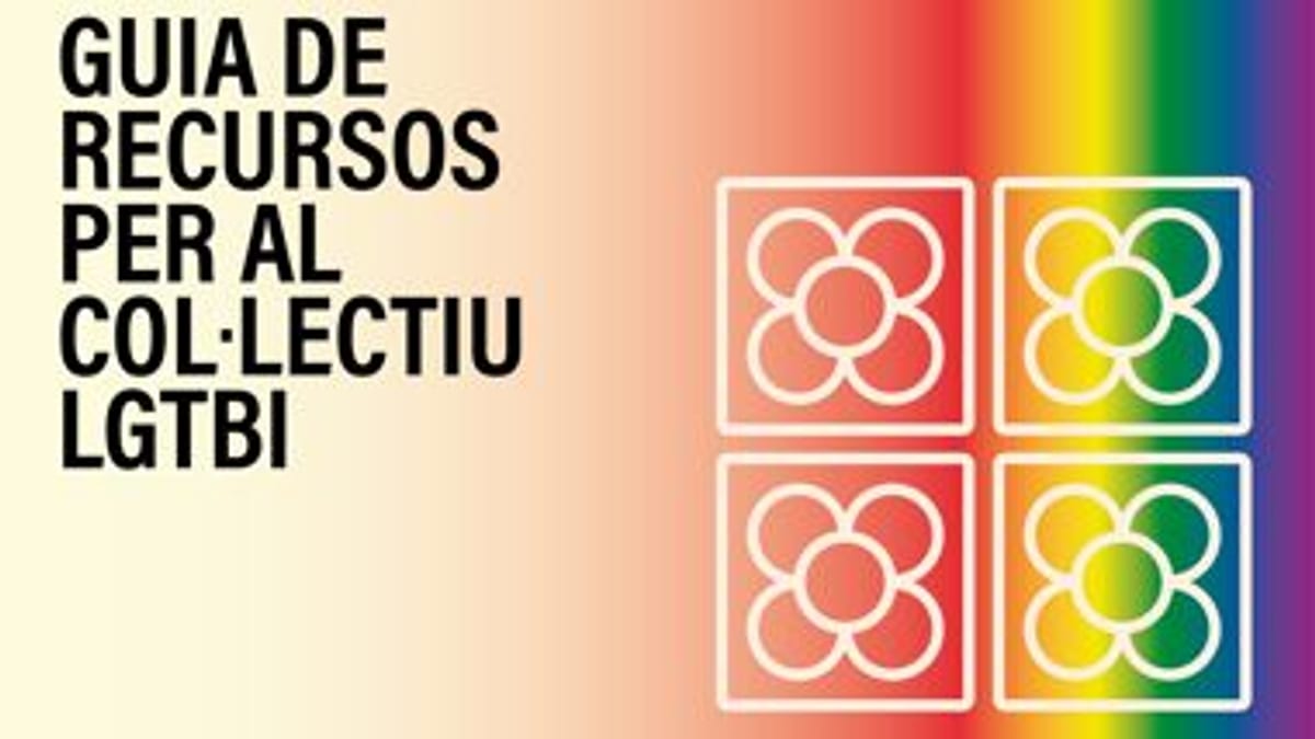 Portada de la Guía de Recursos para el colectivo LGTBI del Ayuntamiento de Barcelona