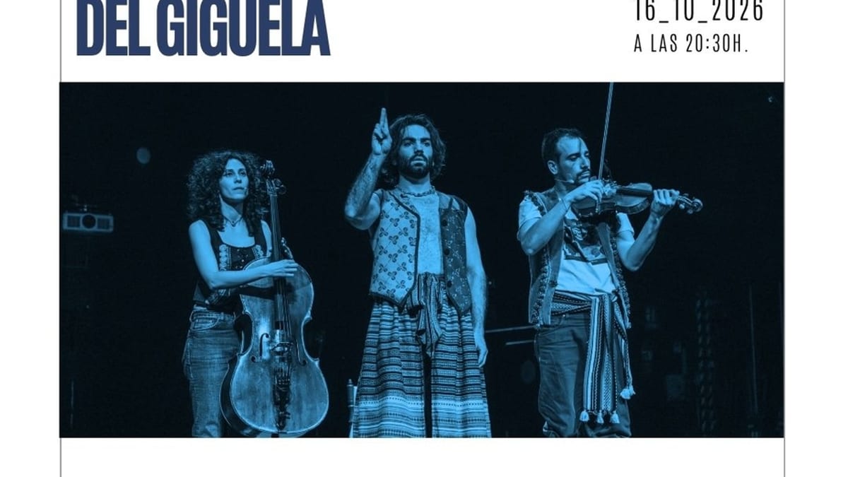 Cartel promocional de 'Bautismo del Gigüela' de Tumbalobos Teatro para el Auditorio de Cuenca, 16 de octubre a las 20:30 horas