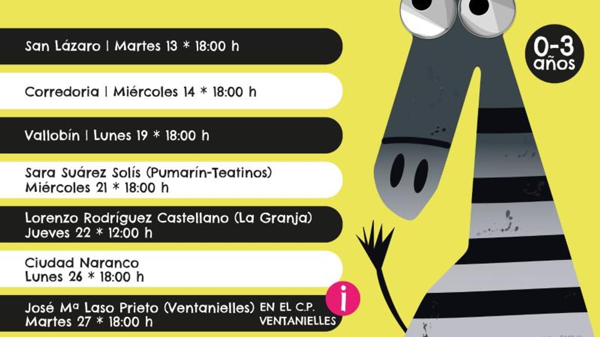 Cartel de bebecuentos «El ratón y la luna» de Ana Capilla en las bibliotecas de Oviedo para octubre