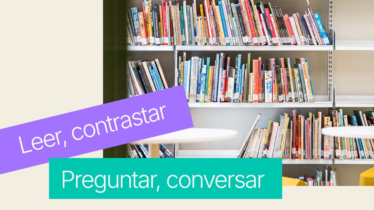 Cartel promocional de Biblioteca 5.0 de Castellón con el mensaje 'Pensar por ti mismo también se aprende. Leer, contrastar, preguntar, conversar' y logos de financiación de la Unión Europea NextGenerationEU