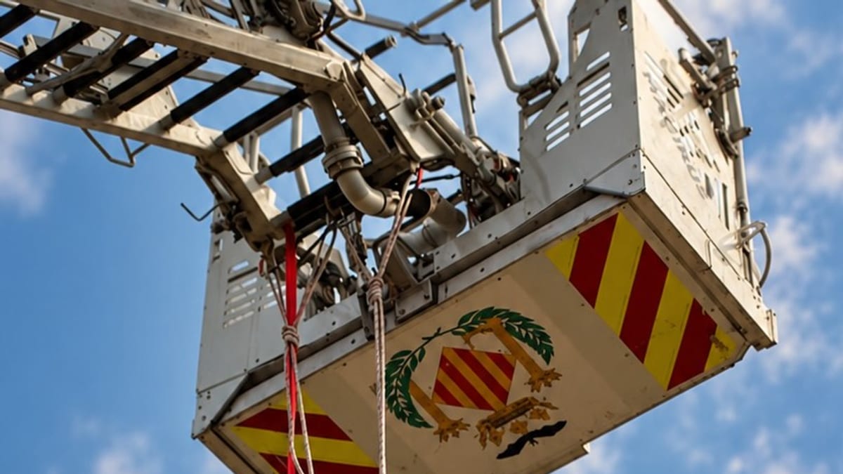 Perro de rescate de Bombers de Valencia con su guía en la Fira dels Animals 2026
