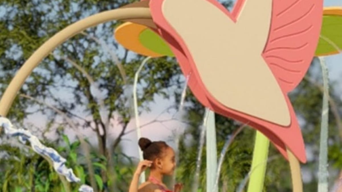 Cartel promocional del Bosque Mágico, la nueva zona infantil accesible del Parque de la Batería de Torremolinos