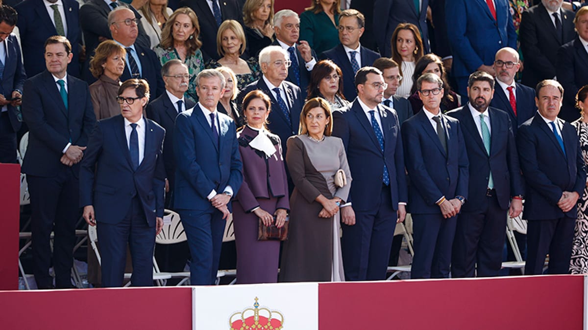 La presidenta de Cantabria María José Sáenz Buruaga en los actos del Día de la Fiesta Nacional en Madrid