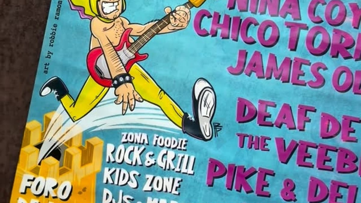 Cartel de la XI edición de Cáceres Underground Week con listado de bandas y espacios del festival