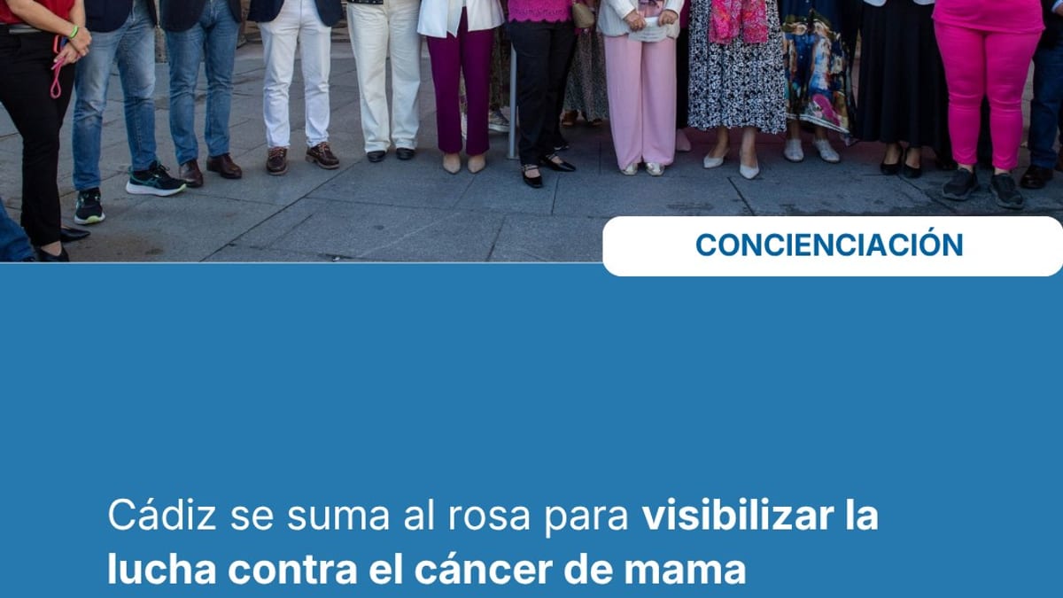 Acto institucional en plaza San Juan de Dios de Cádiz por el Día Mundial del Cáncer de Mama con participación de la Diputación y AGAMAMA