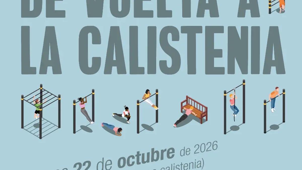 Cartel de la sesión de calistenia De Vuelta a la Calistenia organizada por la Casa de la Juventud de Valdemoro el 22 de octubre de 2026