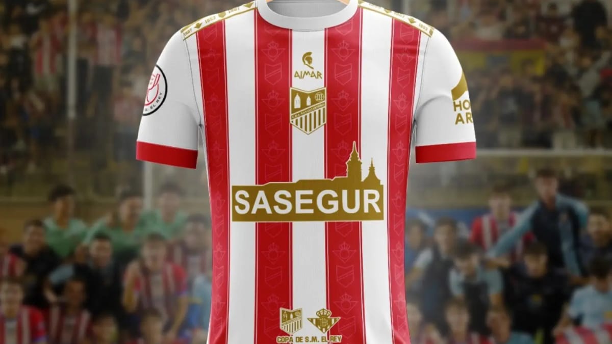 Camiseta del Navalcarnero para Copa del Rey ante Real Betis diseñada por Marcos Pelluz y Nacho Pérez