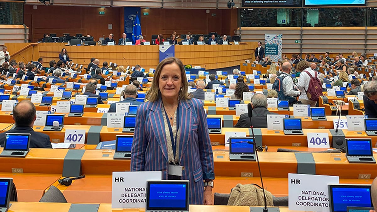 María José Sáenz Urrutia interviene en el pleno del Comité de las Regiones de la Unión Europea
