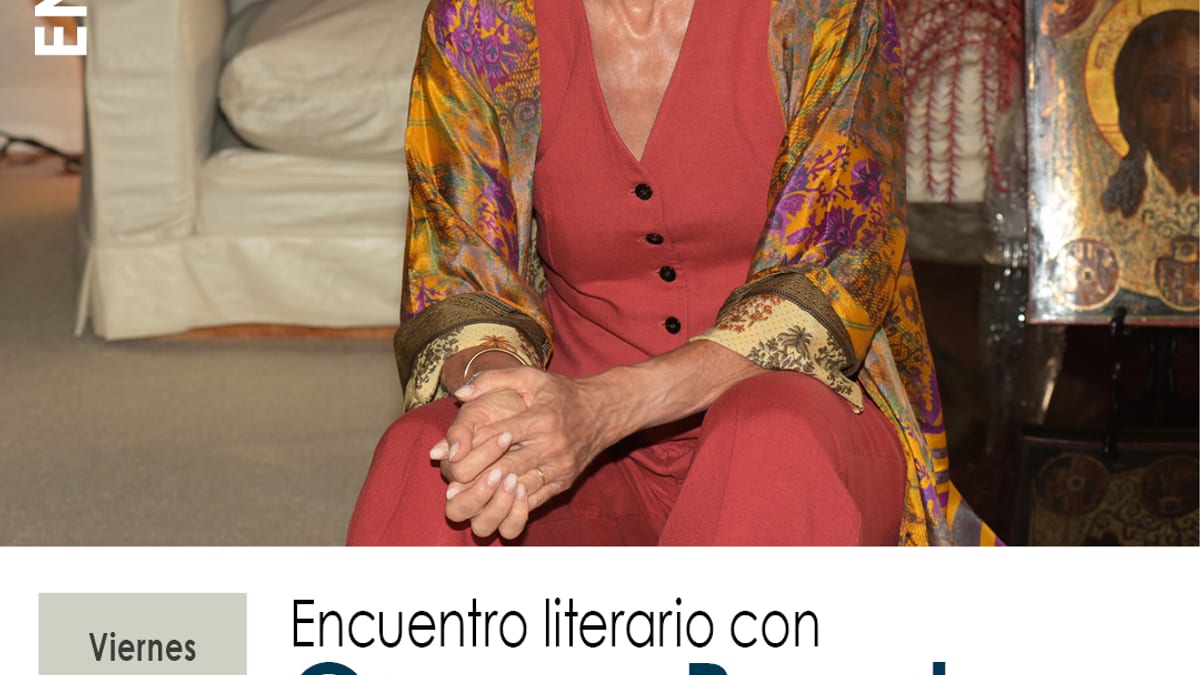 Cartel del encuentro literario con Carmen Posadas para la presentación de su novela Las Mitford en Villaviciosa de Odón