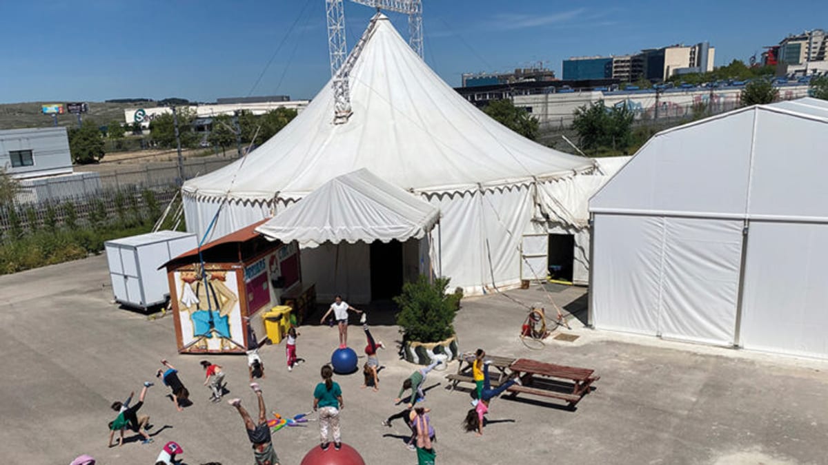 Vista aérea de la Carpa Circense de Rivas