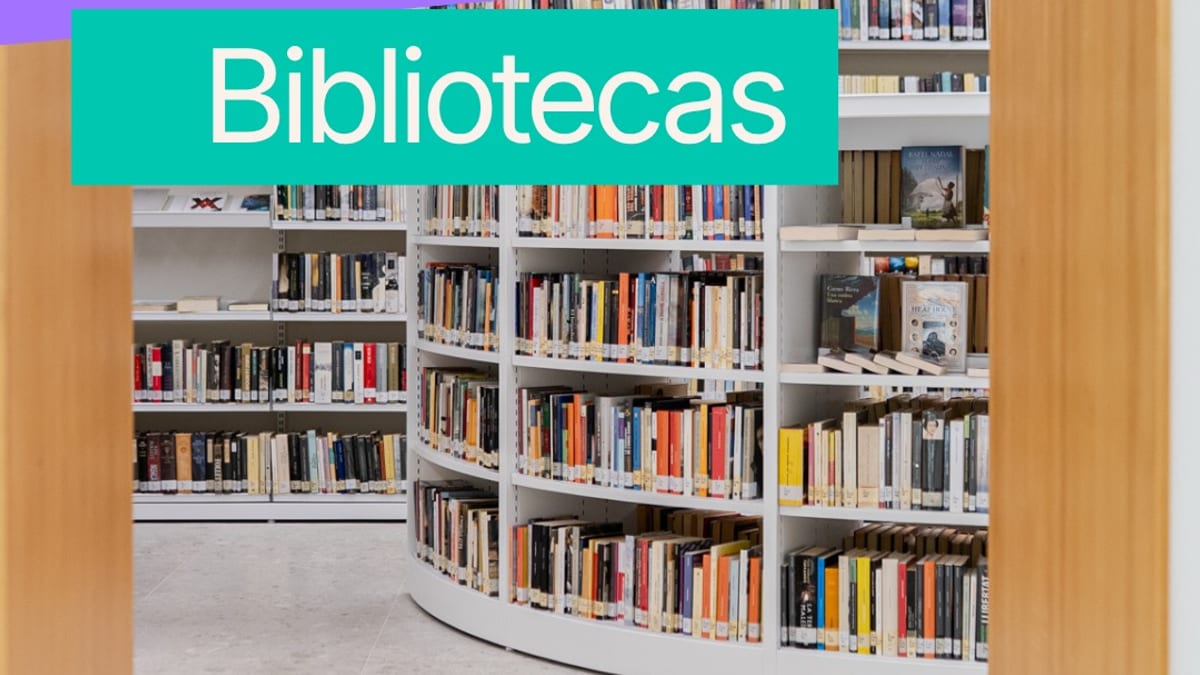 Cartel del Día de las Bibliotecas con la Biblioteca 5.0 de Castellón