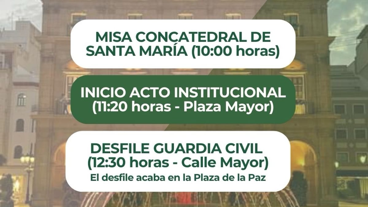 Cartel del Día de la Hispanidad 2024 del Ayuntamiento de Castellón con programa de actos del 12 de octubre