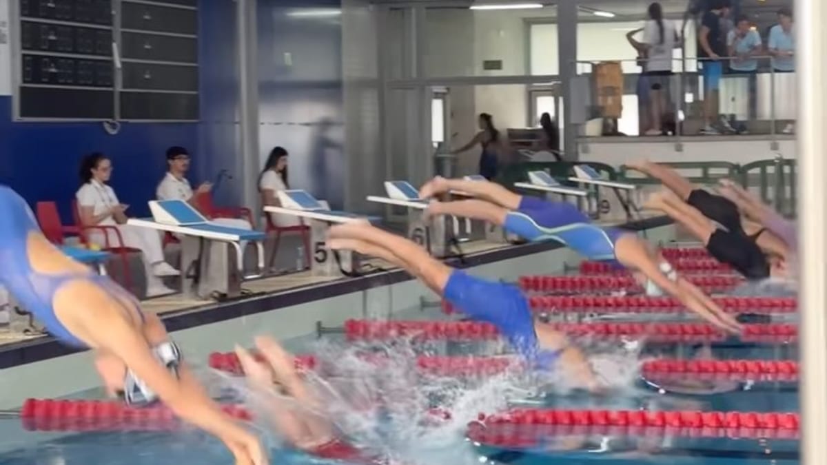 Competición de natación en la Piscina Olímpica de Castellón durante la primera jornada del VII Trofeo 226ERS