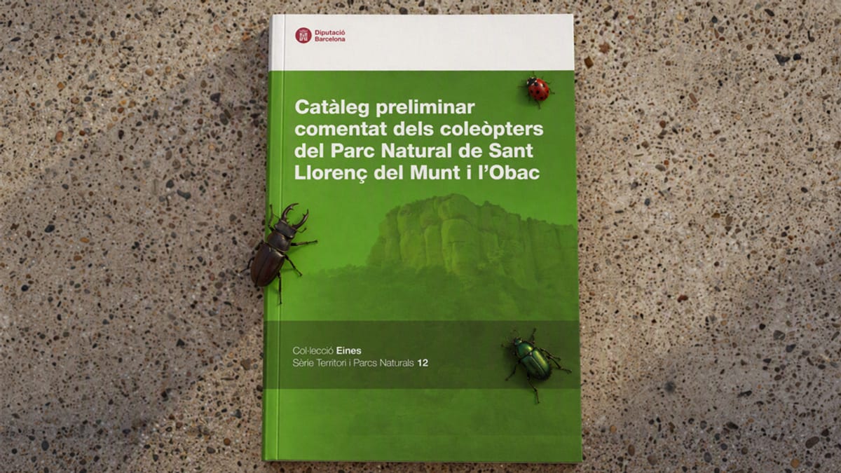 Portada del catálogo preliminar comentado de coleópteros del Parque Natural de Sant Llorenç del Munt i l'Obac de la Diputación de Barcelona