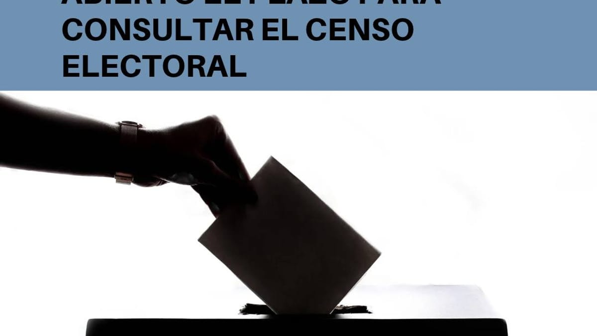 Cartel del Ajuntament de Santa Eulària des Riu informando sobre la apertura del plazo para consultar el censo electoral
