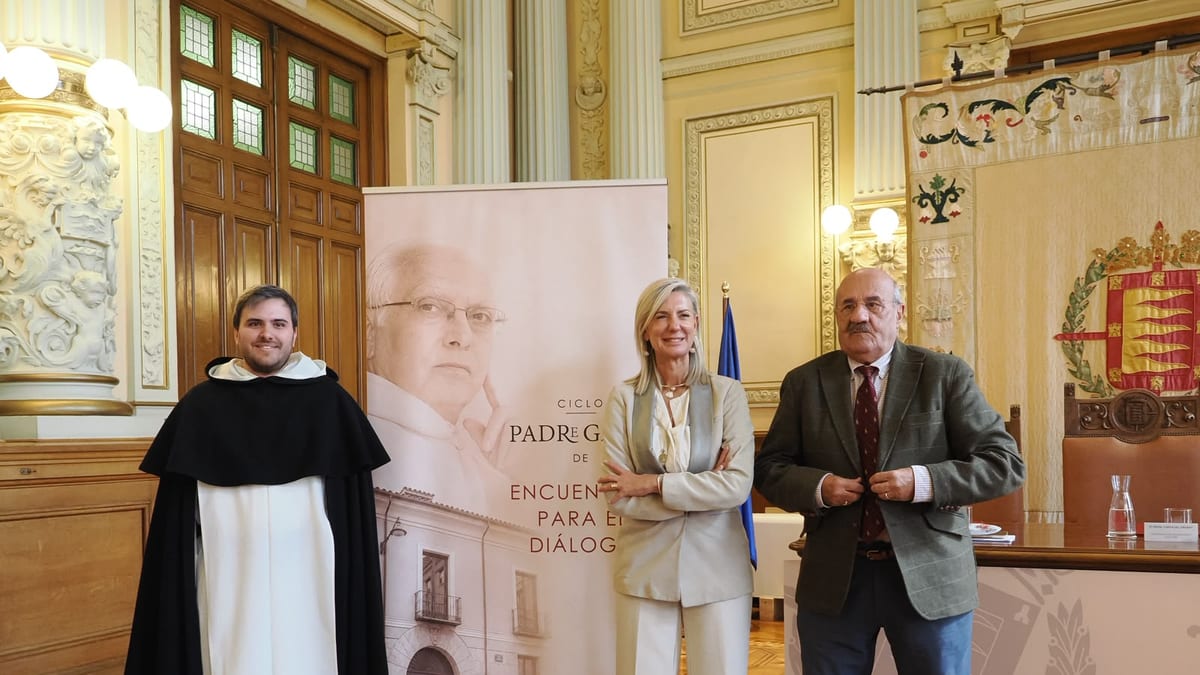 Cartel del ciclo Padre Gago de Encuentros para el Diálogo en la Capilla Real de Santa Francisca de Cassia de Valladolid
