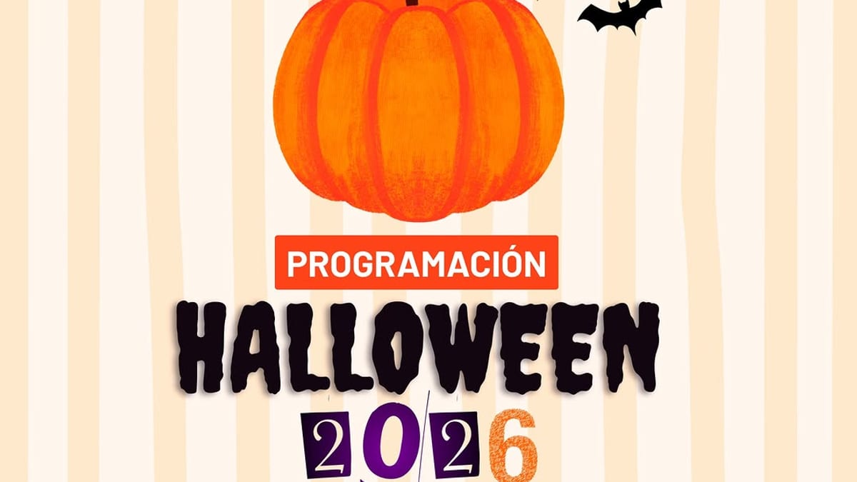 Cartel de programación de Halloween 2026 del Ayuntamiento de Ciempozuelos con información de eventos y actividades