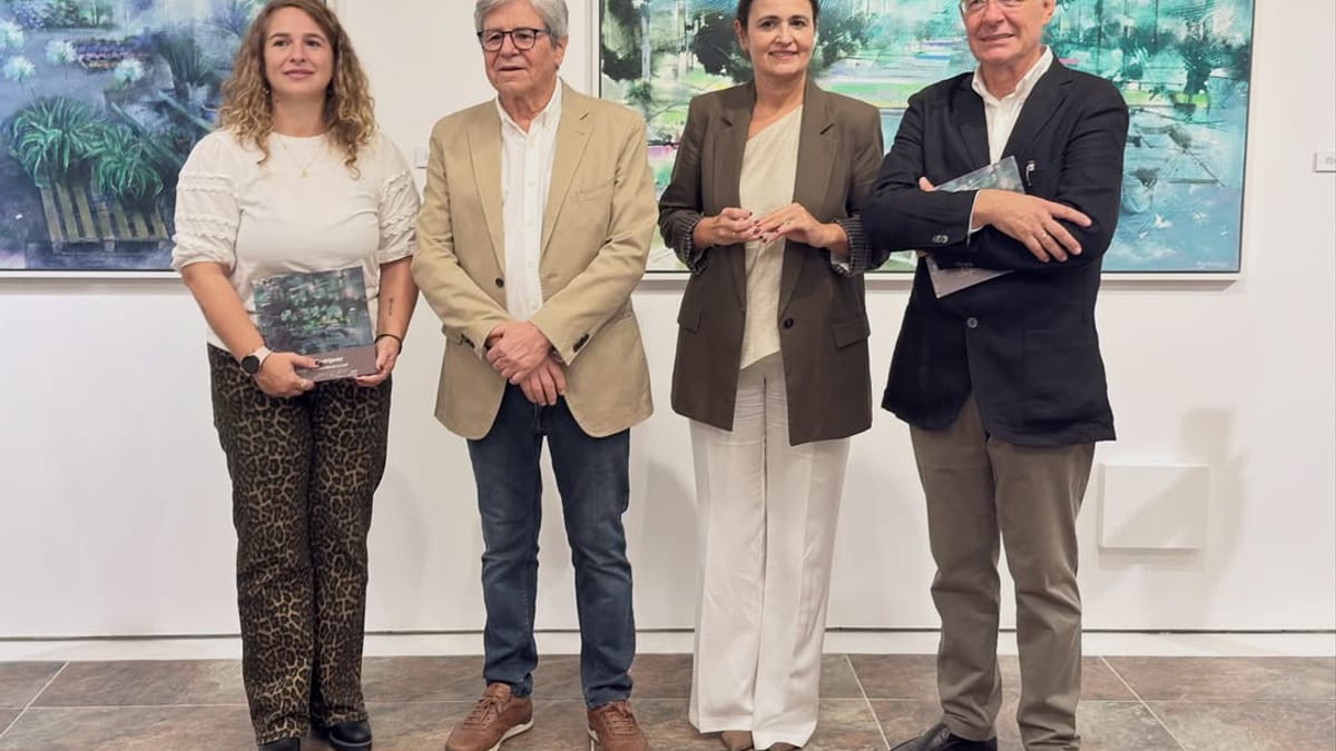 Cartel de la exposición «AntoloJía. Geometría del color» del pintor Pedro Rodríguez en la Sala de la Provincia de la Diputación de Huelva
