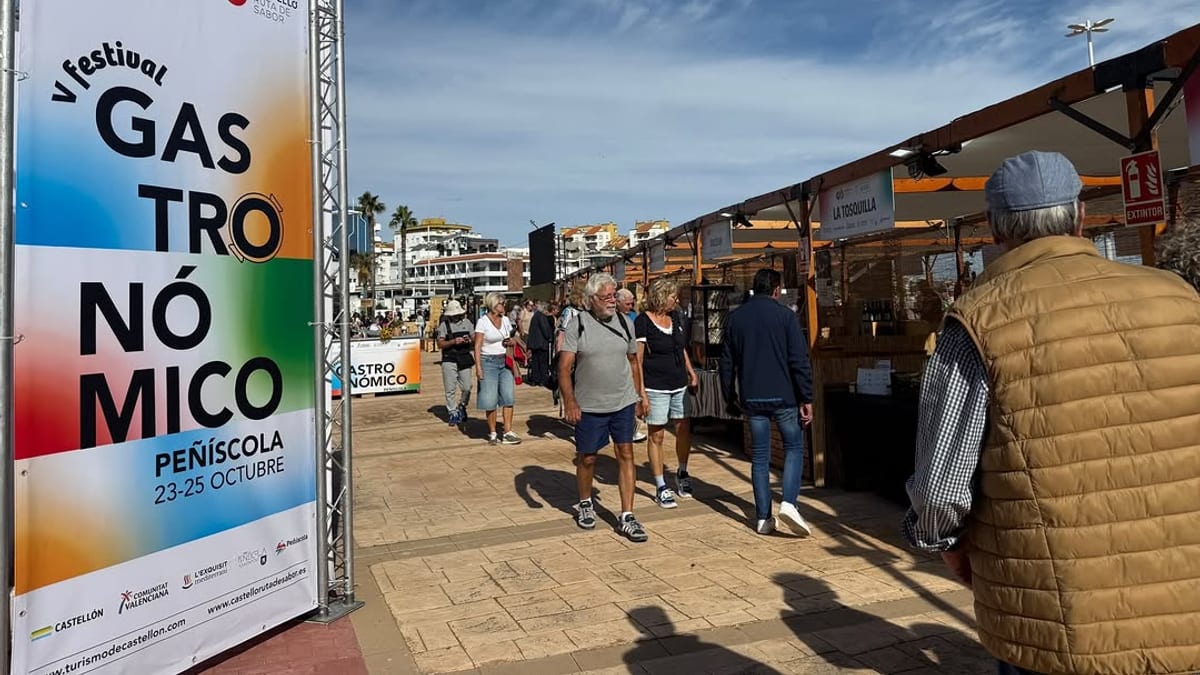 Cartel promocional de la V Feria Gastronómica Castelló Ruta de Sabor 2024, celebrada en Peníscola del 23 al 25 de octubre