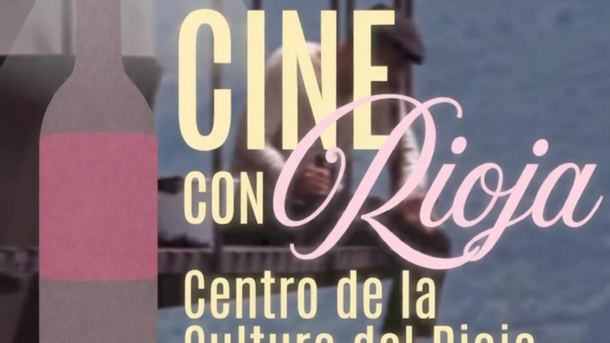 Cartel de Cine con Rioja en el Centro de la Cultura del Rioja de Logroño