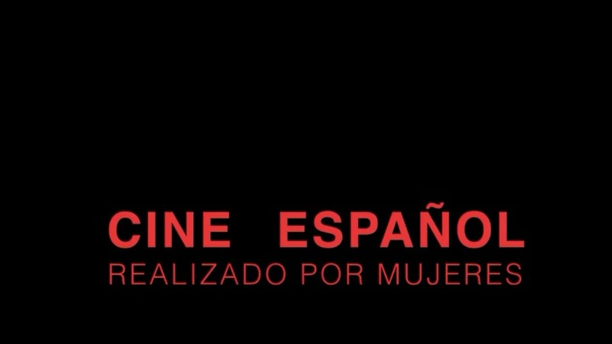 Cartel con título 'Cine español realizado por mujeres', destacando directoras españolas del cine