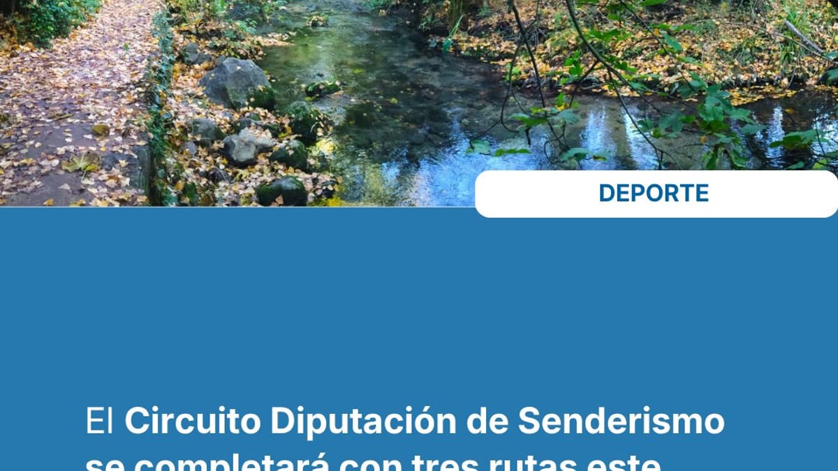Cartel informativo del Circuito Diputación de Senderismo con las tres rutas otoñales por la provincia de Cádiz