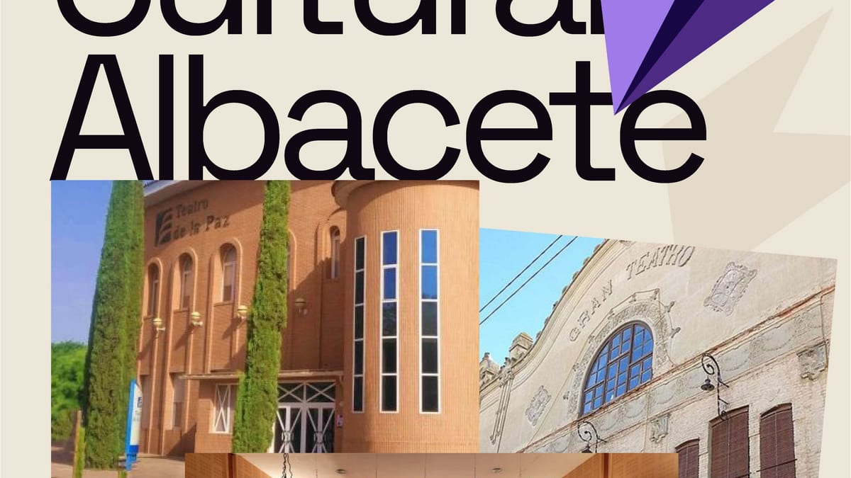 Cartel promocional del Circuito España en Libertad 50 años con logotipos del Consorcio Cultural de Albacete, Red de Teatros y Ministerio de Política Territorial