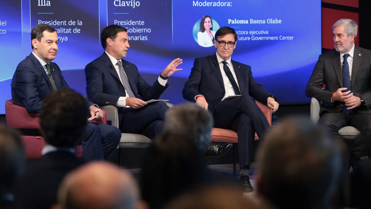 Fernando Clavijo, presidente del Gobierno de Canarias, participa en la presentación del Future Government Center en Bilbao