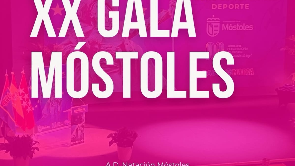 Gala Móstoles Ciudad Europea del Deporte 2026, Club de Natación Móstoles recibiendo premio
