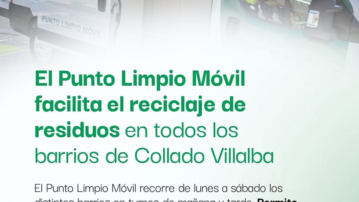 Punto Limpio Móvil de Collado Villalba: vehículo de recogida itinerante de residuos