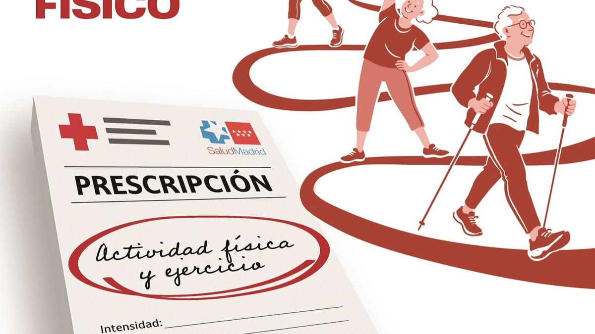 Cartel informativo del programa de prescripción de actividad física y ejercicio físico del Ayuntamiento de Colmenar Viejo