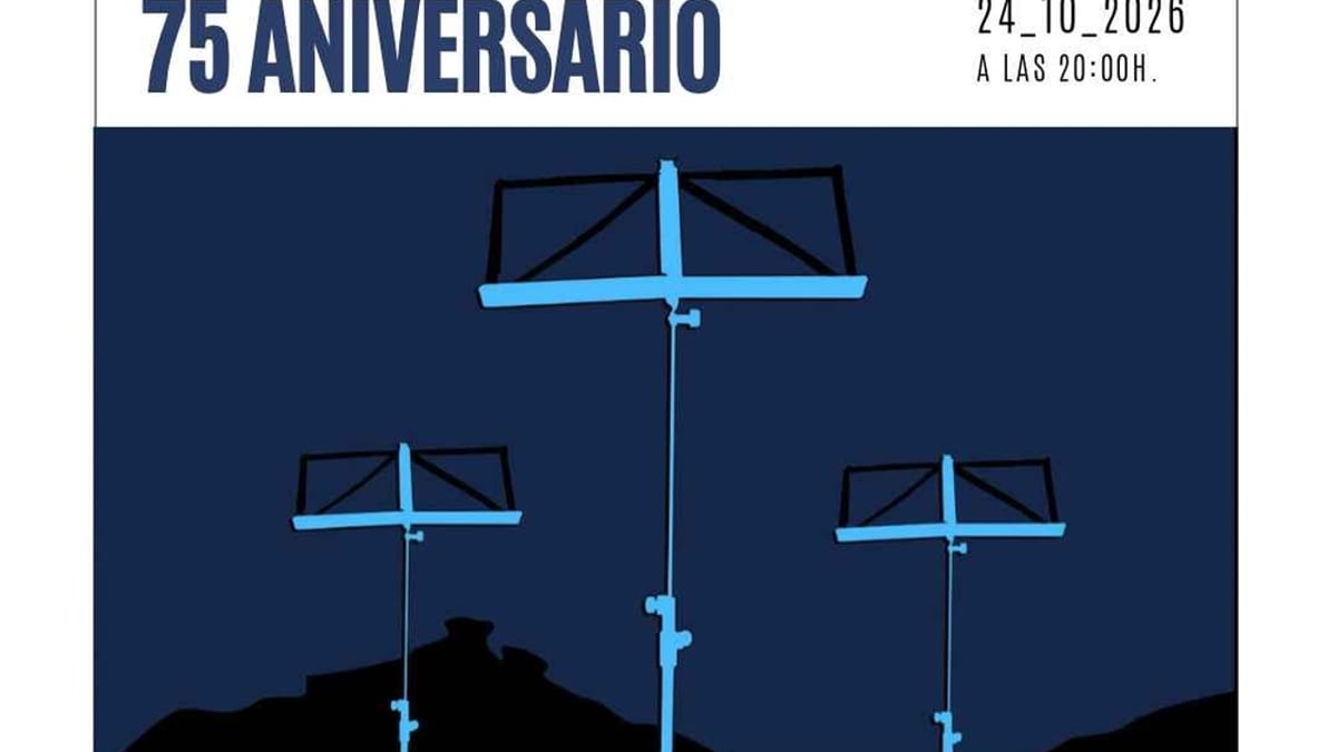 Cartel del concierto del 75 aniversario de la Real e Ilustre Esclavitud de Nuestro Padre Jesús de Medinaceli en el Teatro Auditorio de Cuenca