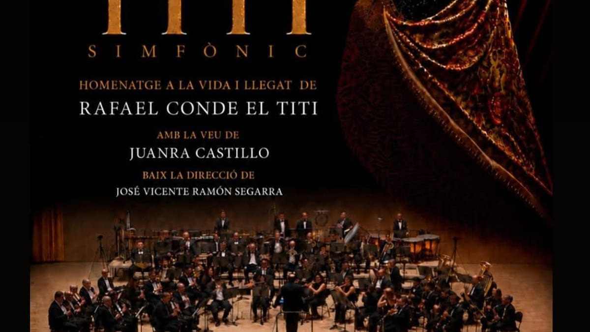 Cartel del concierto benéfico El Titi Simfònic en homenaje a Rafael Conde, Ayuntamiento de Castelló, 5 de noviembre de 2026