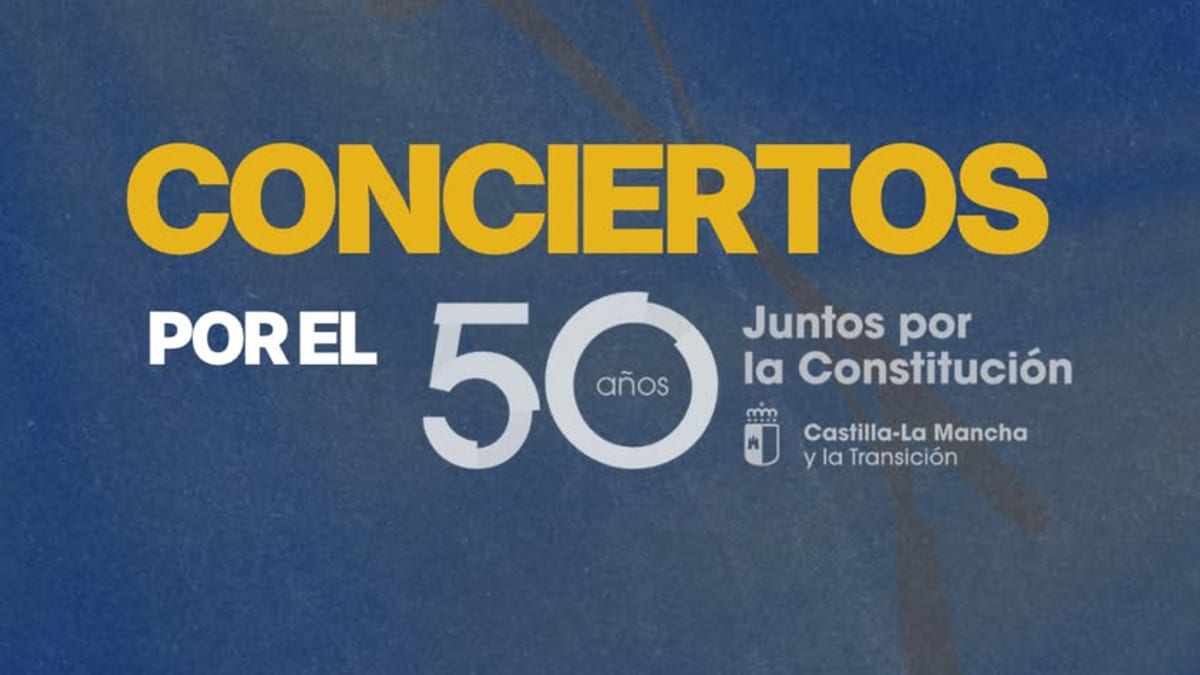 Cartel informativo de los conciertos por el 50 aniversario de la Transición Democrática en La Fuensanta, Cuenca