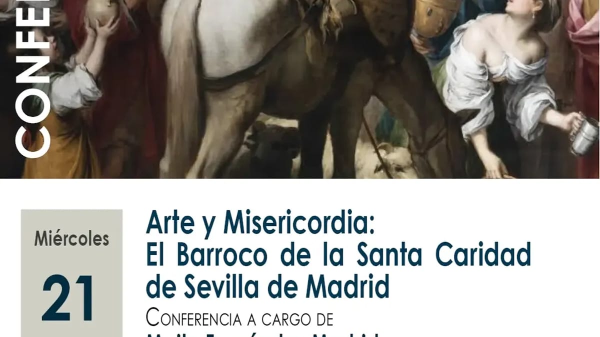 Cartel de la conferencia sobre el Barroco de la Santa Caridad de Sevilla a cargo de Maite Fernández Madrid