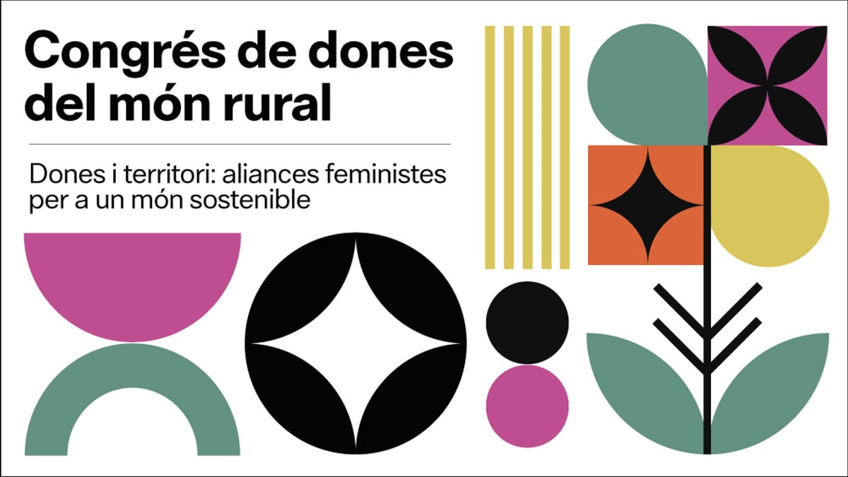 Cartell del Congrés de Dones del Món Rural organitzat per la Diputació de Barcelona