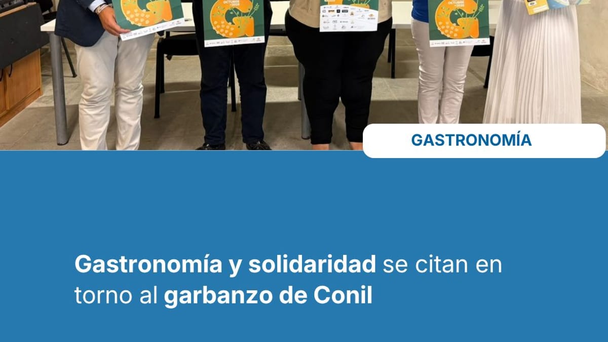 Cartel promocional de la V edición de las Jornadas Gastronómicas del Garbanzo de Conil, del 9 al 12 de octubre
