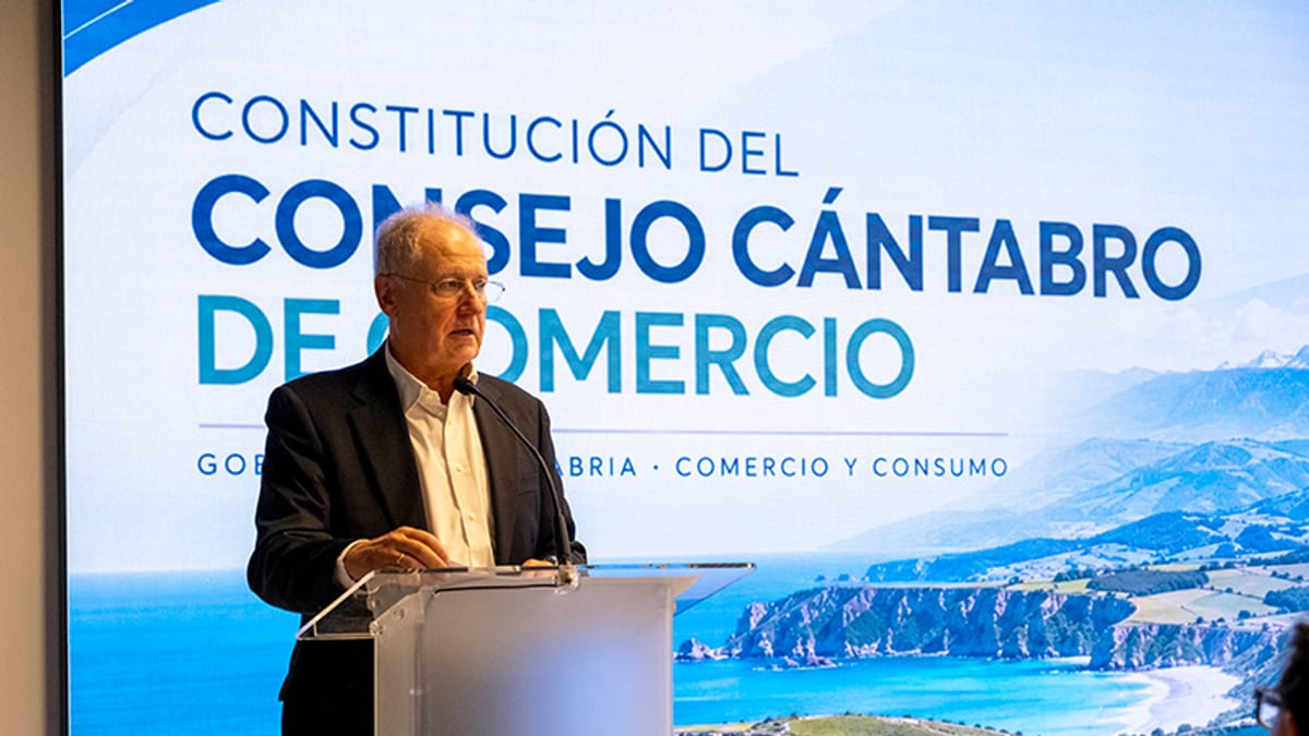 Cartel oficial de la constitución del Consejo Cántabro de Comercio del Gobierno de Cantabria