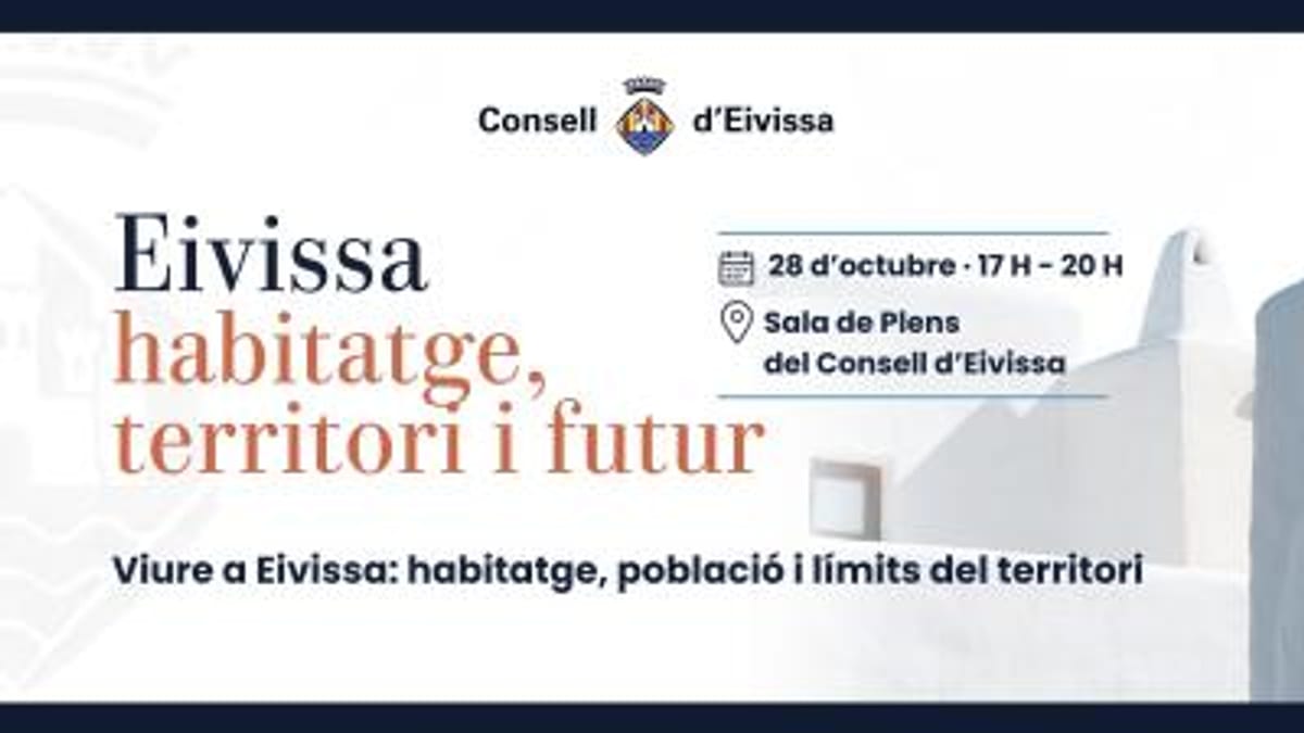 Cartel del ciclo de jornadas sobre vivienda, territorio y futuro del Consell d'Eivissa