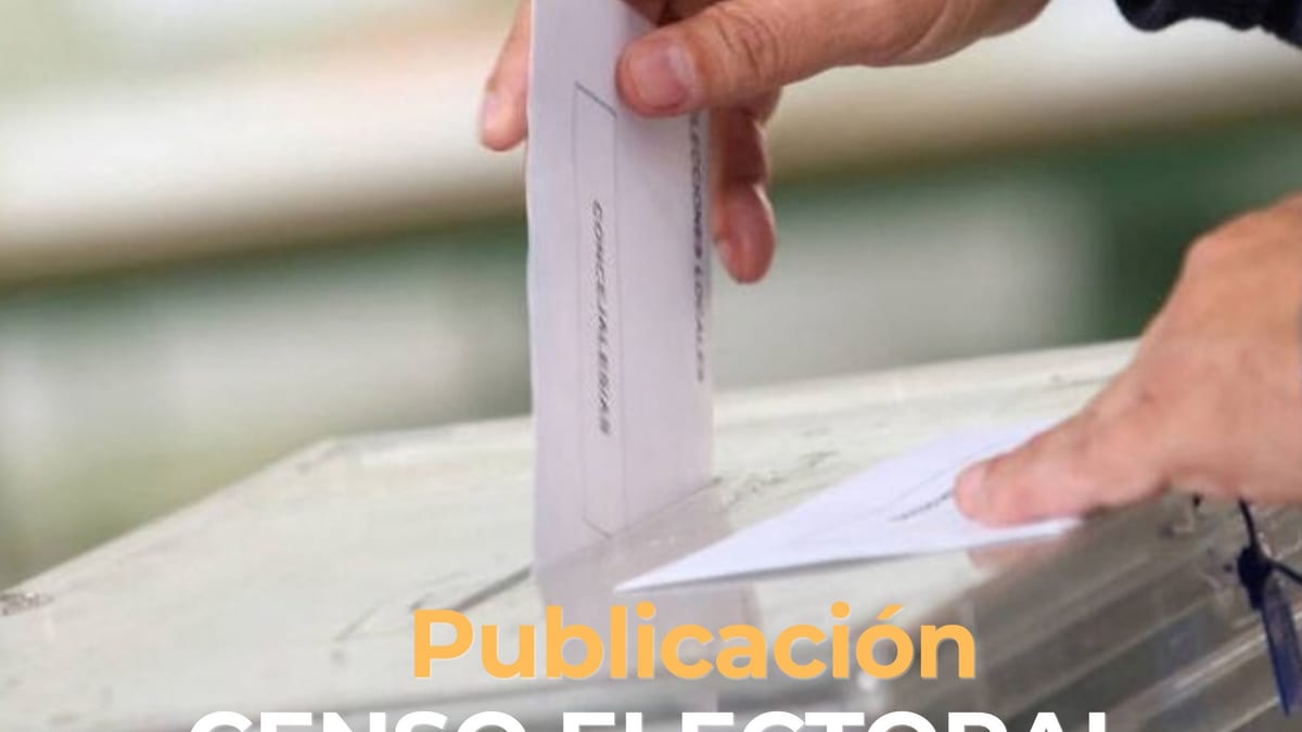 Cartel informativo del Ayuntamiento de Toledo sobre la consulta del censo electoral del 12 al 19 de octubre para las elecciones del 29 de noviembre