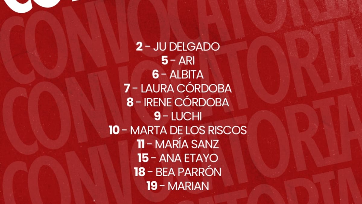 Convocatoria de jugadoras del Futsi Atlético Navalcarnero para la Jornada 4 de Primera Iberdrola Femenina