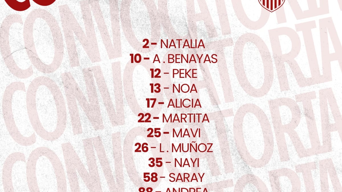Cartel de convocatoria del Navalcarnero Futsi para la Jornada 4 de 2 División con los dorsales y nombres de las jugadoras