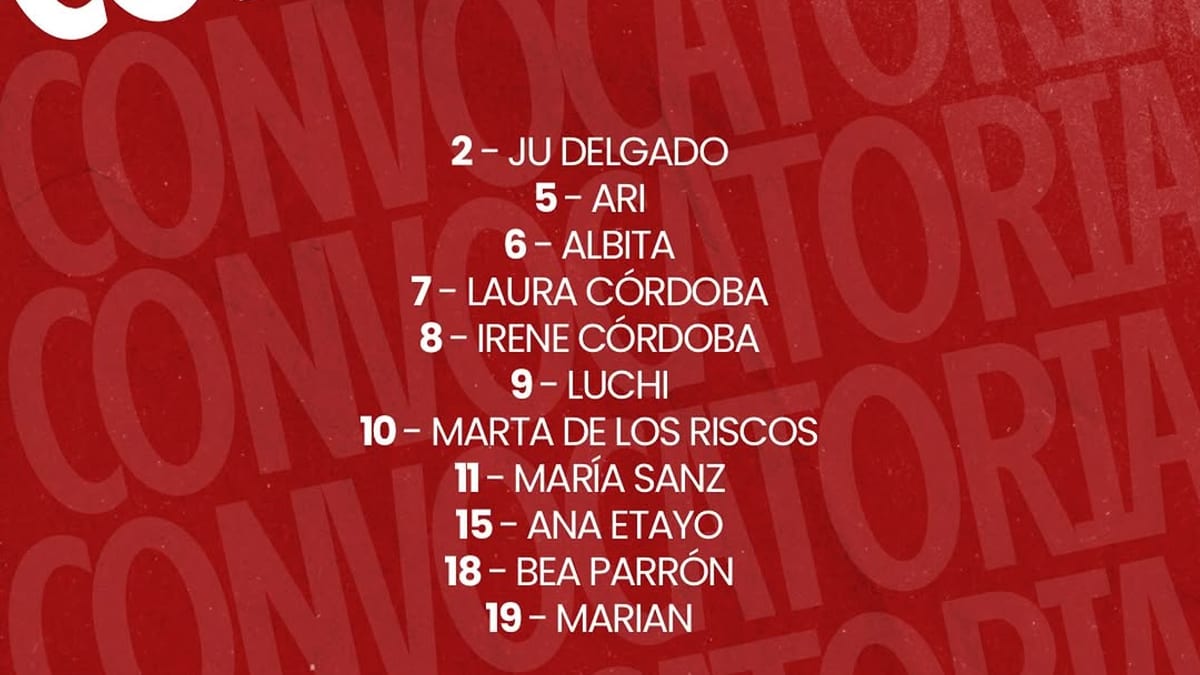 Convocatoria de Navalcarnero femenino para la Jornada 5 de Primera Iberdtola FS con lista de once jugadoras convocadas