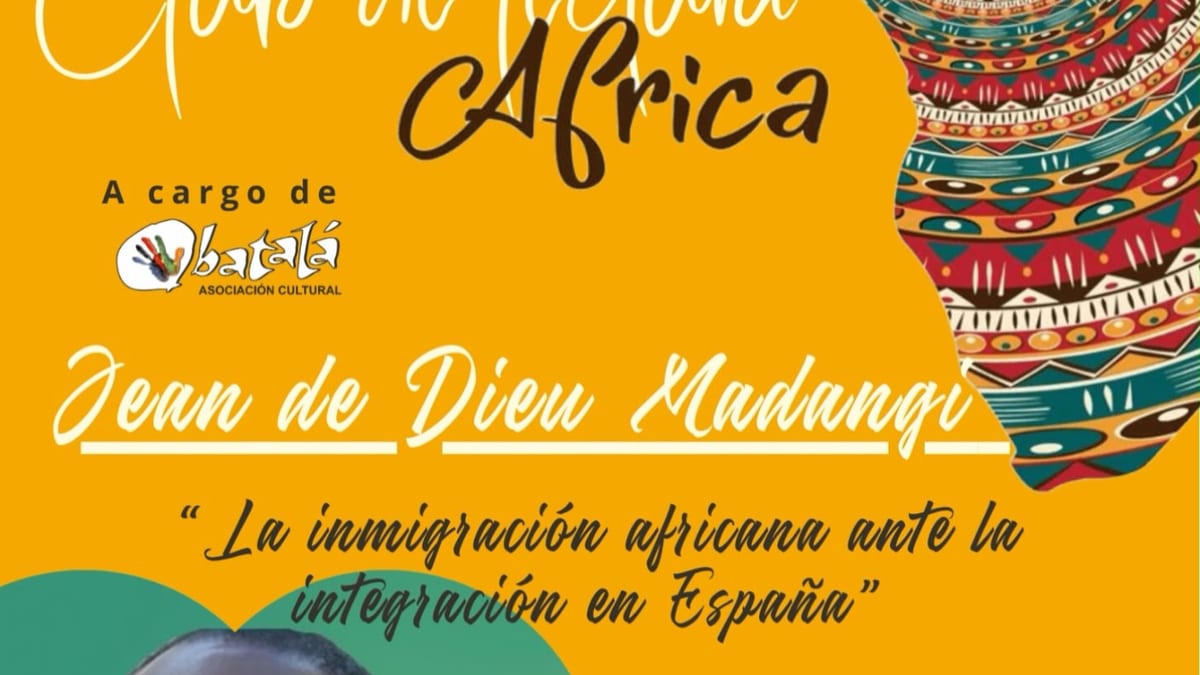 Cartel promocional del Club de Lectura África en Coslada, Biblioteca Luisa Carnés, 20 de octubre a las 18:30 horas