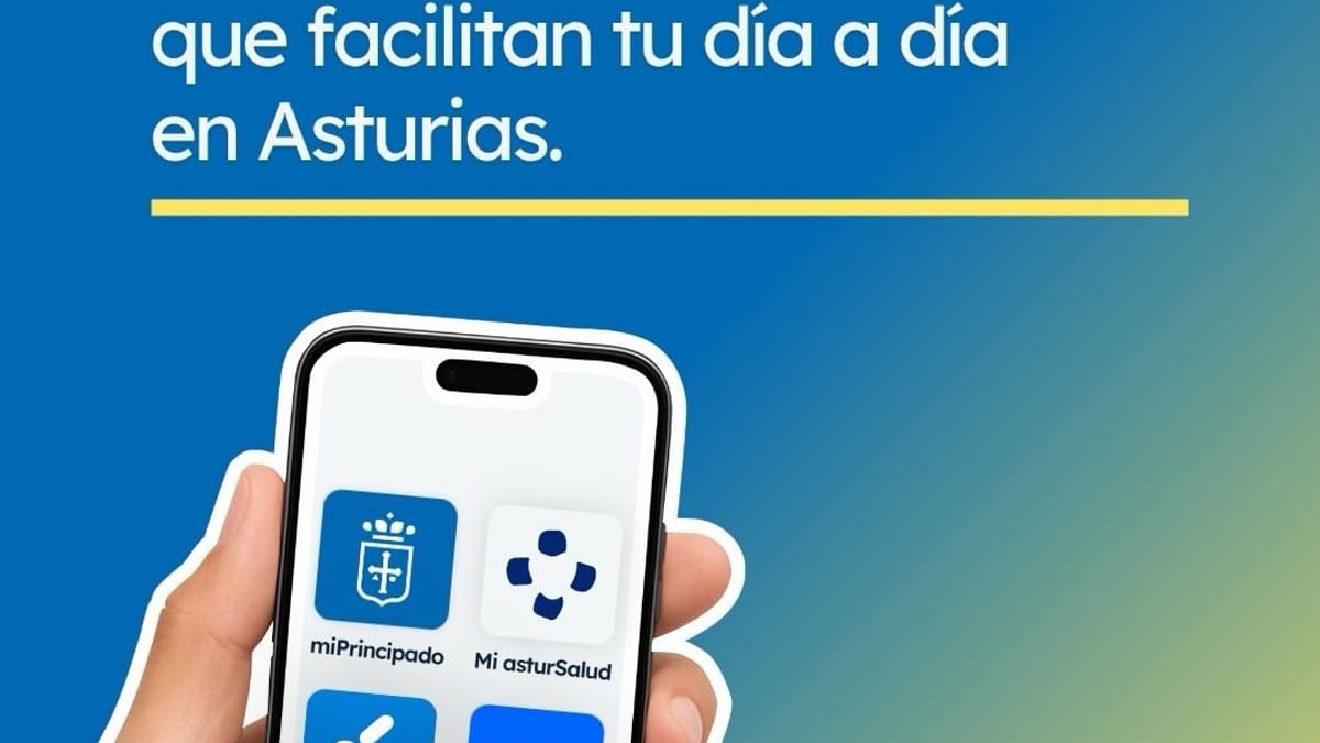 Carrusel de las cuatro aplicaciones del Principado de Asturias: miPrincipado, Mi asturSalud, miSEPEA y CTA CONECTA