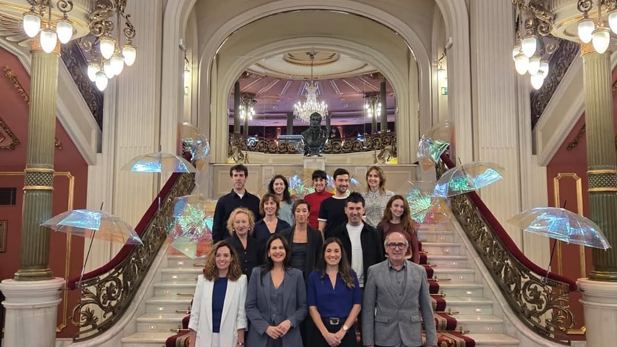 Imagen de la cubierta del Teatro Arriaga presentada por el Ayuntamiento de Bilbao
