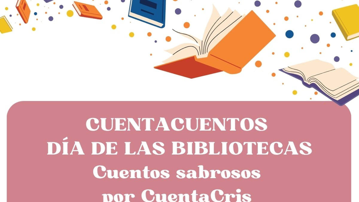Cartel informativo del cuentacuentos 'Cuentos sabrosos' el 24 de octubre en la Biblioteca Municipal Rafael Alberti de San Fernando de Henares