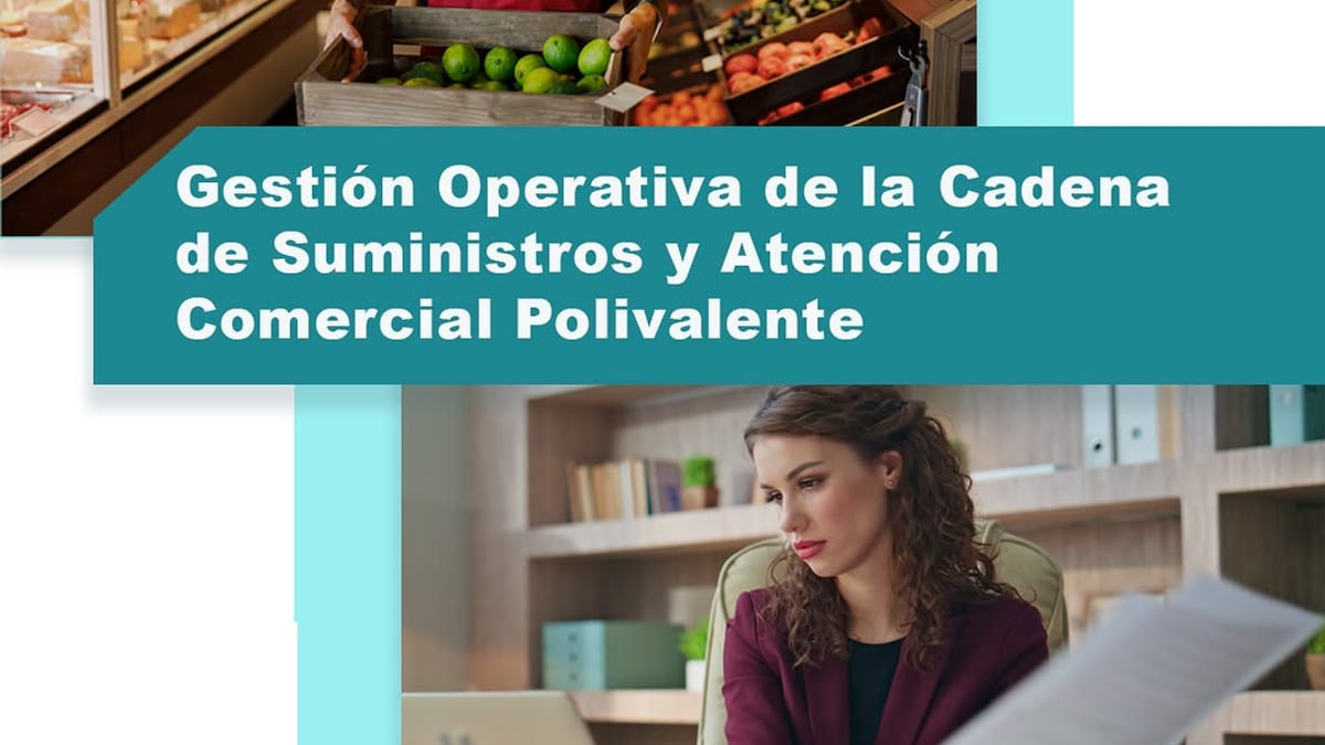 Cartel del curso para mujeres desempleadas de Gestión Operativa de la Cadena de Suministros y Atención Comercial Polivalente